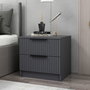 Hanah Home Mesita de Noche Antracita